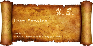 Uher Sarolta névjegykártya