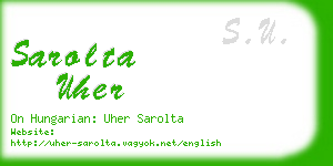 sarolta uher business card